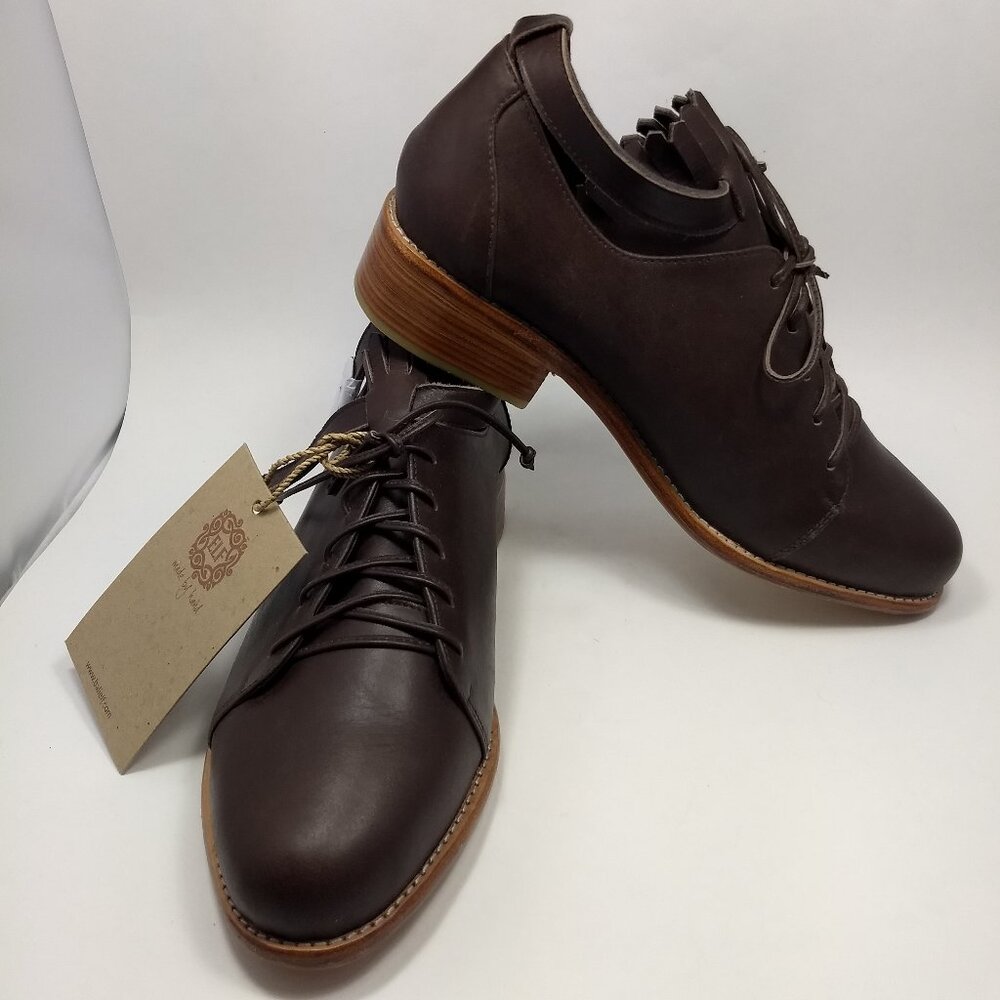 Boston Leather Loafers Dark Brown Handmade Elf Brand Size 10.5 Dark Academia